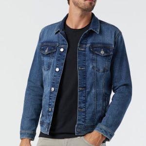 FRANK JACKET IN DARK FOGGY FEATHER BLUE