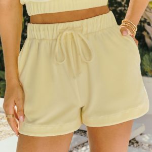 Geniva Drawstring Sweat Shorts