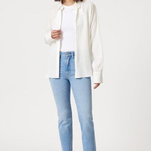 VIOLA STRAIGHT LEG IN LIGHT BRUSHED FLEX BLUE