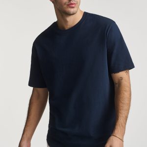 BASIC SHORT SLEEVE T-SHIRT IN BLACK IRIS