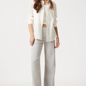 ALENA WIDE LEG IN MIRAGE GRAY FLEX BLUE