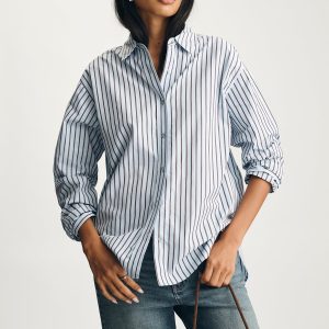 LONG SLEEVE BUTTON-UP SHIRT IN BLUE STRIPE