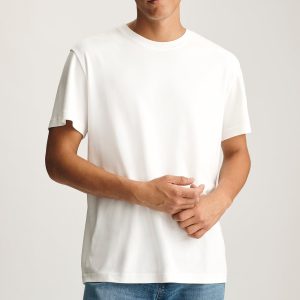 BASIC SHORT SLEEVE T-SHIRT IN ANTIQUE WHITE