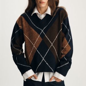 V-NECK SWEATER IN MARITIME BLUE